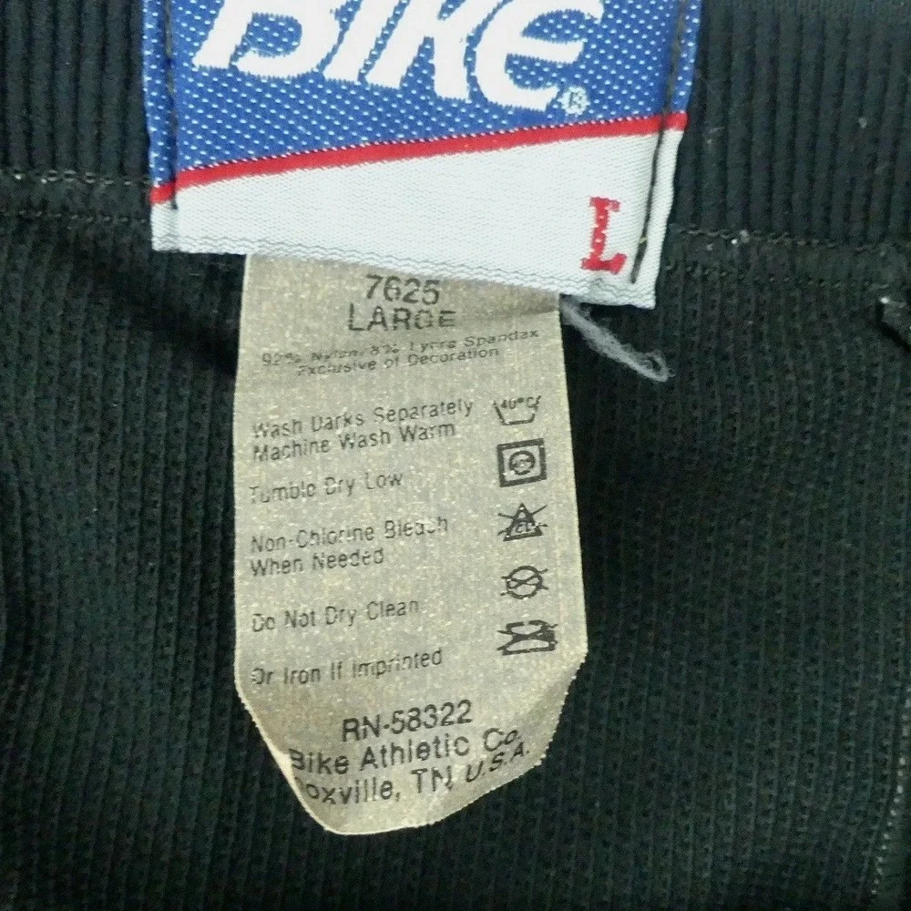 Bike Athletic Co Mens Compression Shorts Black Vtg Large 7625 Spandex Layer